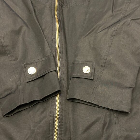 Michael Kors Women's Anorak Black Jacket Raincoat Full Zip Black Size Small - Picture 11 of 16